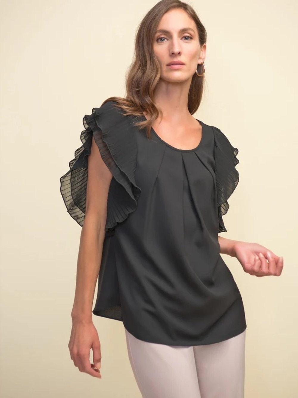 Joseph Ribkoff Ruffle Sleeve Top